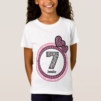 Camiseta 7mo Modelo de lunar de la cebra del regalo de