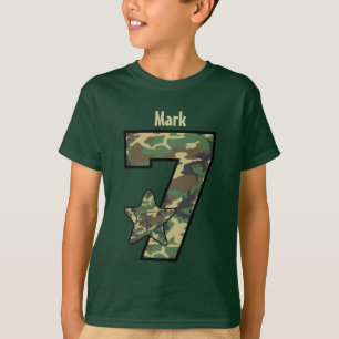 Camiseta 7mo Nombre de encargo V01 de Camo del muchacho del