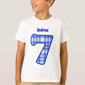 Camiseta 7mo Personalizado de siete años V02 de la TELA