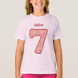 Camiseta 7mo Personalizado de siete años V05 de la TELA