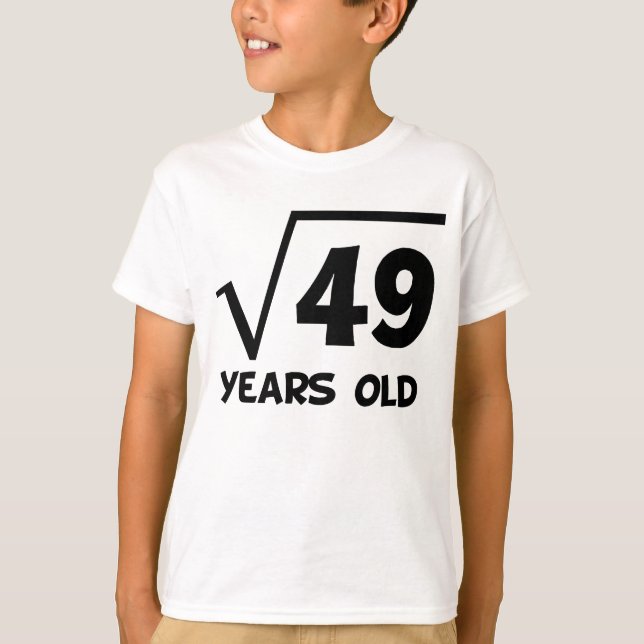 Camiseta 7mo Raíz cuadrada del cumpleaños de 49 (Anverso)