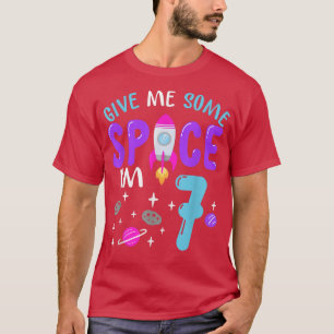 Camiseta 7th Bday Astronaut Give Me Some Space I'm 7 Years 