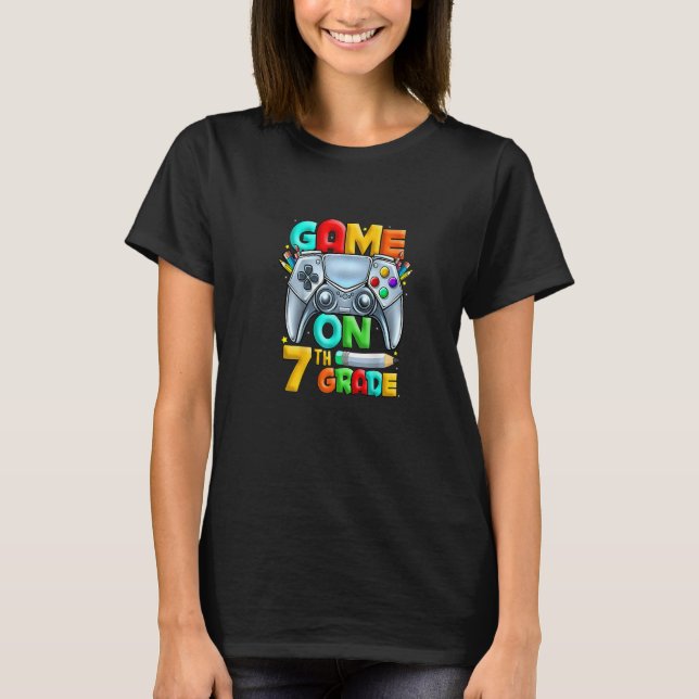 Camiseta 7th Grade Back To School Level Unlocked Senior 202 (Anverso)
