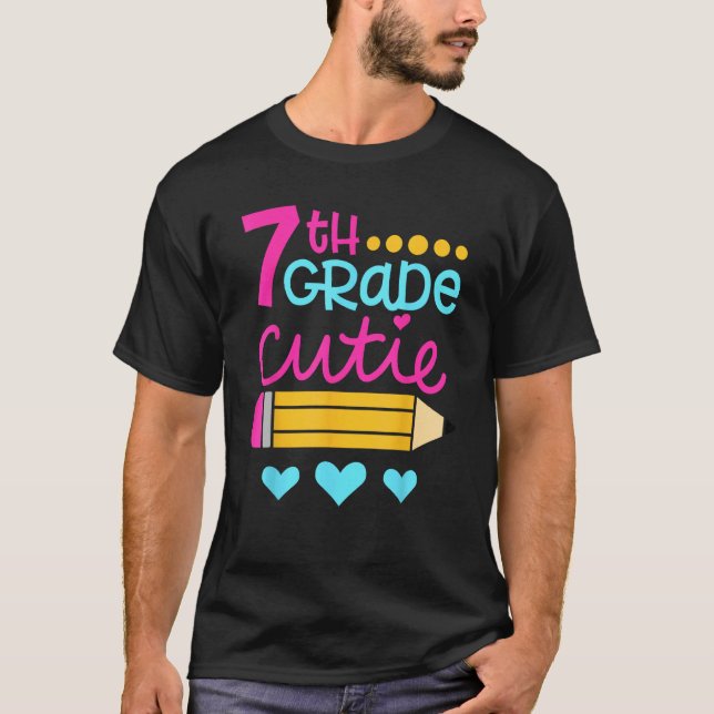 Camiseta 7th Grade Cutie First Day of School Back to School (Anverso)