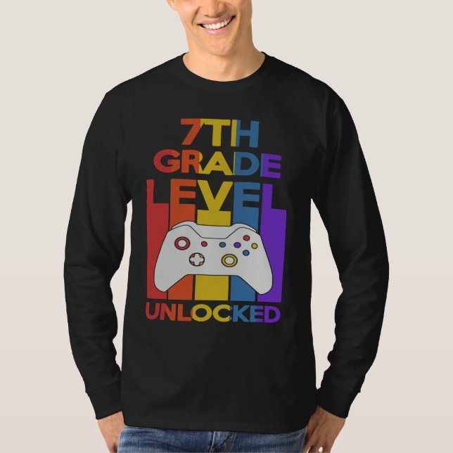 Camiseta 7th Grade Level Unlocked Video Gamer Back to Schoo (Anverso)