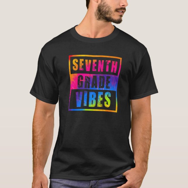 Camiseta 7th Grade Vibes First Day Of School Back To School (Anverso)