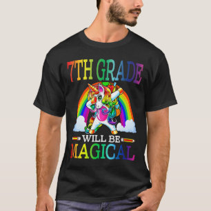 Camiseta 7th Grade Will Be Magical Unicorn Back To School