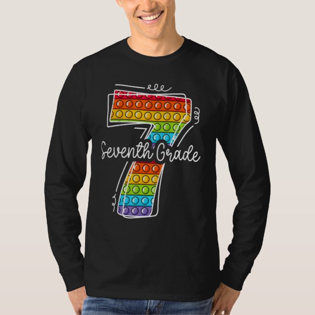 Camiseta 7th Seventh Grade Poppin Back to School Team 7th G (Anverso)
