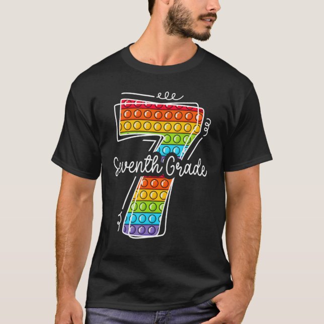 Camiseta 7th Seventh Grade Poppin Back to School Team 7th G (Anverso)