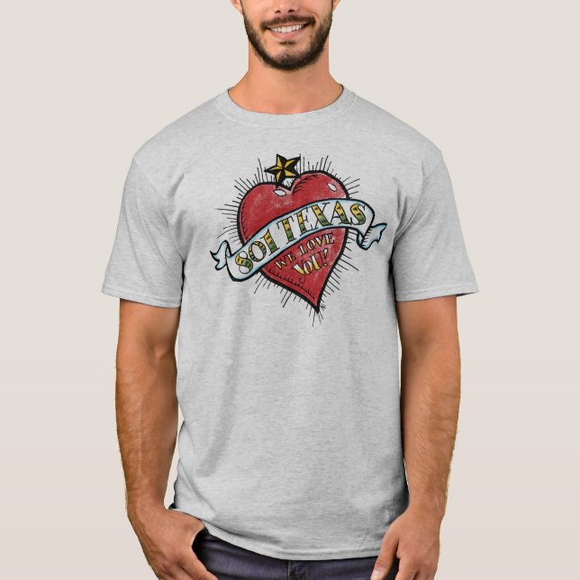 Camiseta ¡801 Tejas, le amamos! (Anverso)