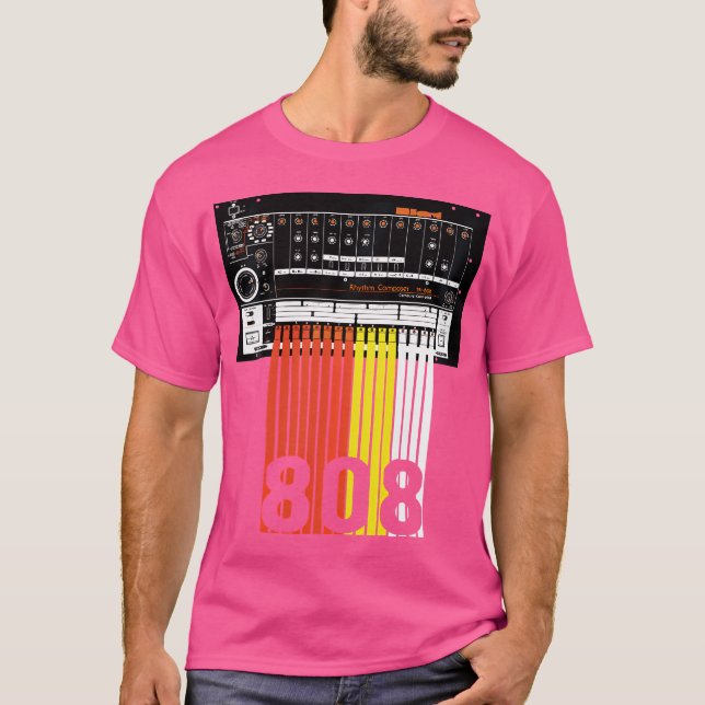 Camiseta 808 Batería Máquina de tambores vence música de ca (Anverso)