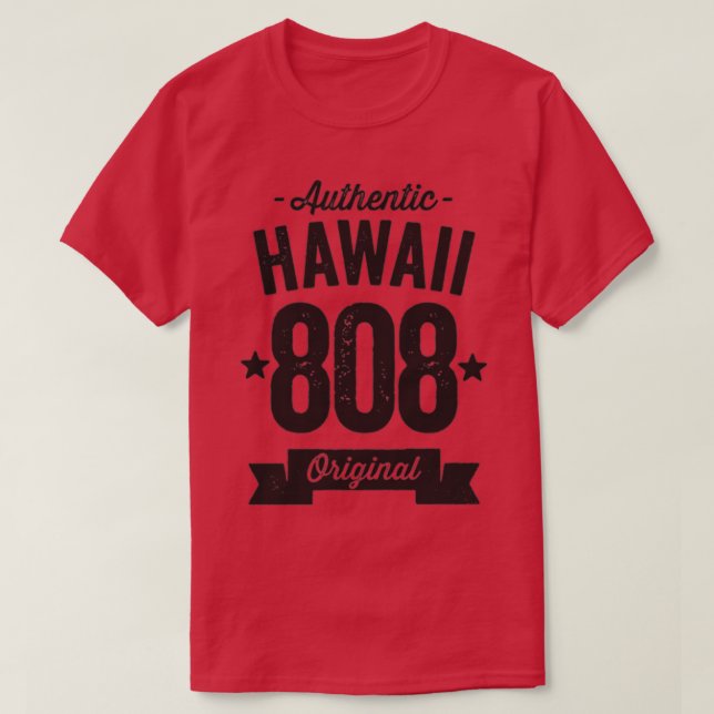 Camiseta 808 Código de área de Hawái Auténtico TShirt (Diseño del anverso)