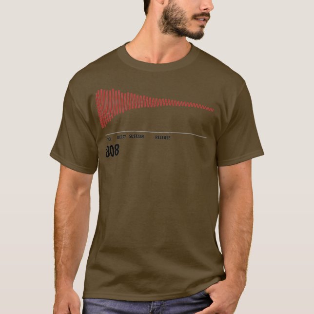 Camiseta 808 Drum Sine Wave Trap Rap Drummer Music DJ (Anverso)