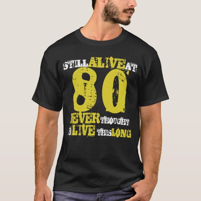 Camiseta 80.ª actitud de humor de cumpleaños (Anverso)