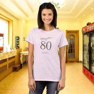 Camiseta 80.ª fiesta de cumpleaños Guión gris rosado
