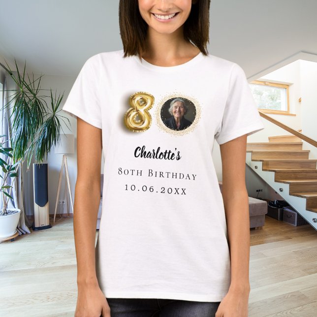 Camiseta 80.ª foto de oro de cumpleaños (Subido por el creador)