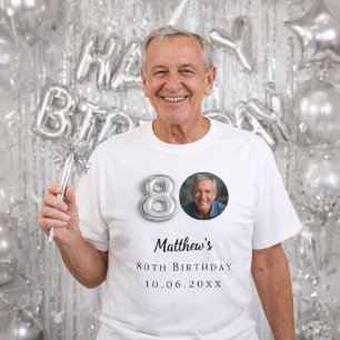 Camiseta 80.ª foto de plata de cumpleaños