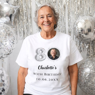 Camiseta 80.ª foto de plata de cumpleaños