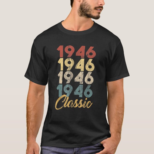 Camiseta 80.º 1946 Hecho en 1946 Regalos Edición Limitada (Anverso)