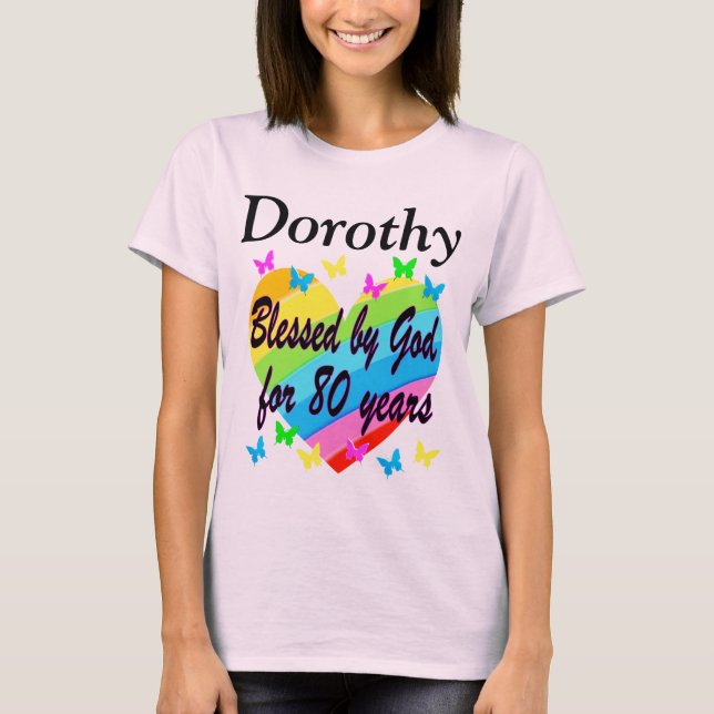 CAMISETA 80.º AMOR RELLENADO PERSONALIZADO CUMPLEAÑOS EN CA (Anverso)