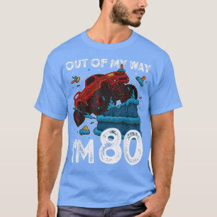 Camiseta 80.º Camión Monstruo De Cumpleaños De Mi Camino