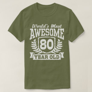 Camiseta 80.º cumpleaños