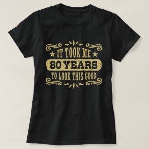 Camiseta 80.º cumpleaños