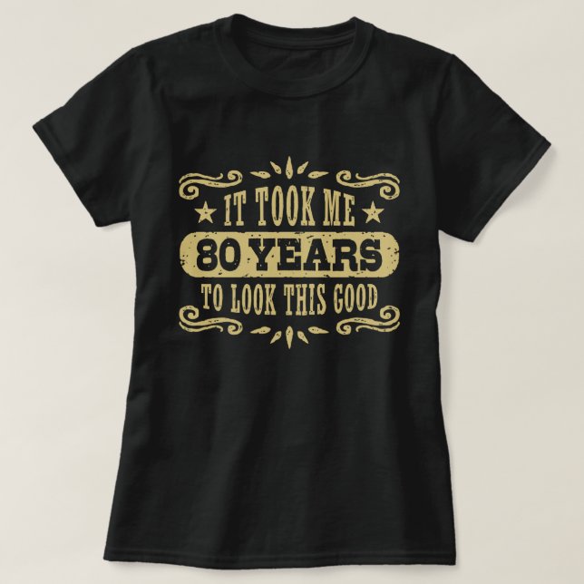 Camiseta 80.º cumpleaños (Diseño del anverso)
