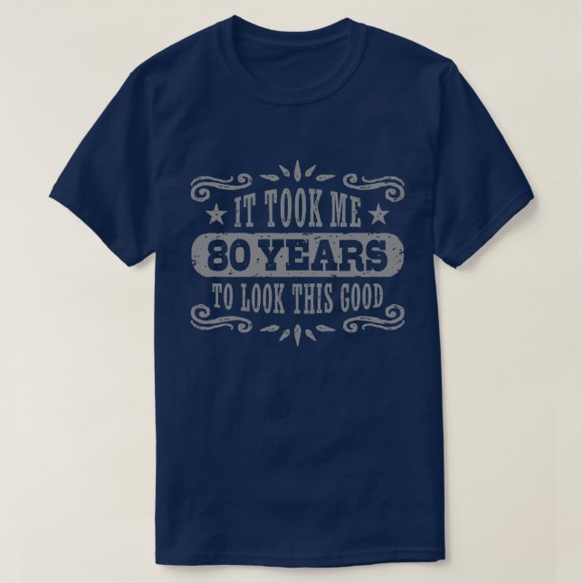 Camiseta 80.º cumpleaños (Diseño del anverso)