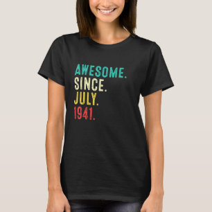 Camiseta 80.º cumpleaños 80 años de antigüedad impresionant