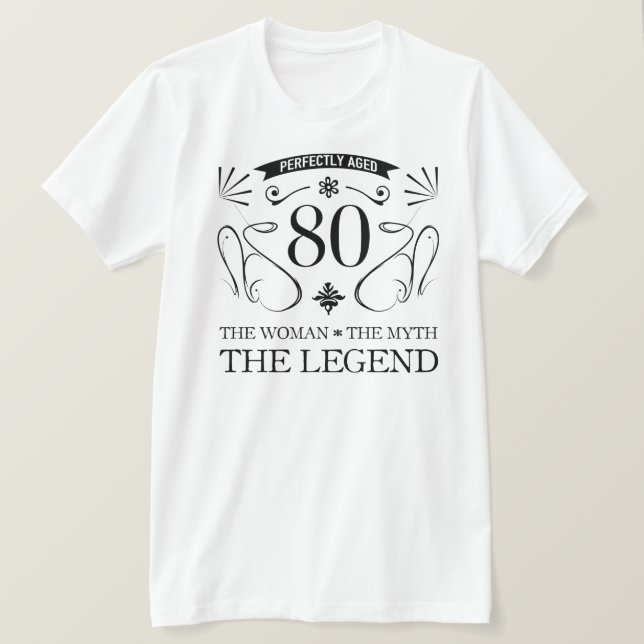 Camiseta 80.º Cumpleaños De Las Mujeres (Anverso del diseño)