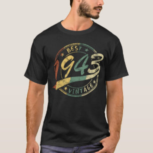 Camiseta 80.º Cumpleaños Mejor Vintage 1943 Hombre O Mujer 