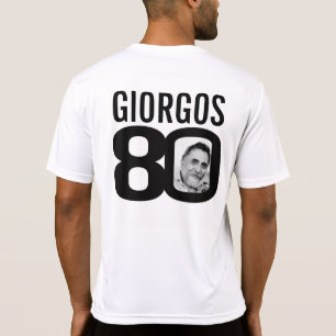 Camiseta 80.º mono de nombre personalizado y plantilla de f