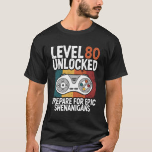Camiseta 80.º Nacimiento 80 Unlocked Vintage Funny 80