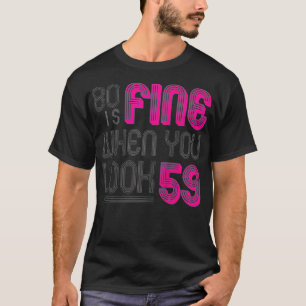 Camiseta 80.º regalo de cumpleaños para sus mujeres Gran de