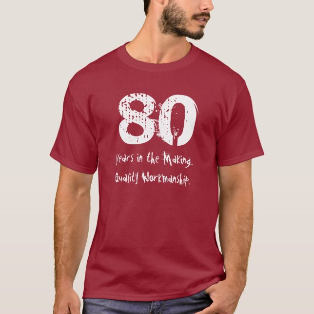 Camiseta 80.a ejecución divertida de la calidad del (Anverso)
