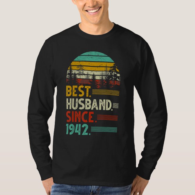 Camiseta 80° Aniversario del Boda: El mejor esposo desde (Anverso)