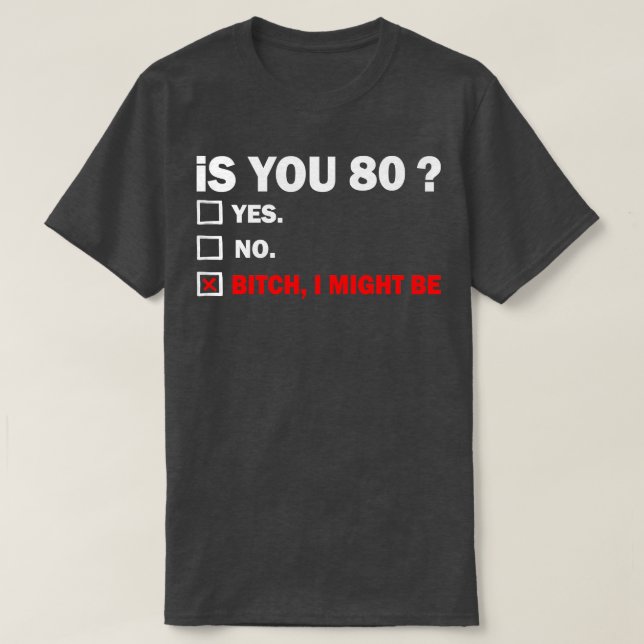 Camiseta 80 años cumpleaños 80 (Diseño del anverso)