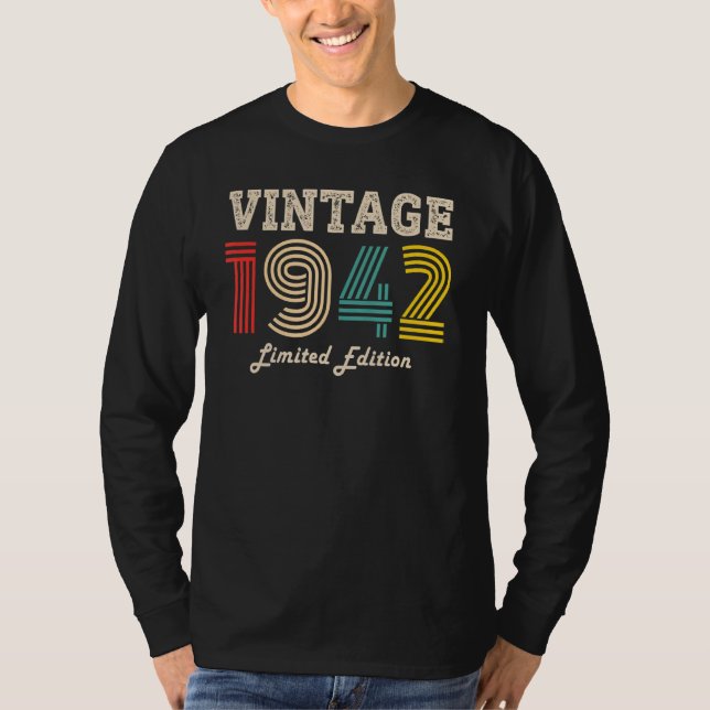 Camiseta 80 años de edad 1942 80º cumpleaños (Anverso)