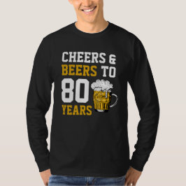 Camiseta 80 años de júbilo y cerveza a 80 años