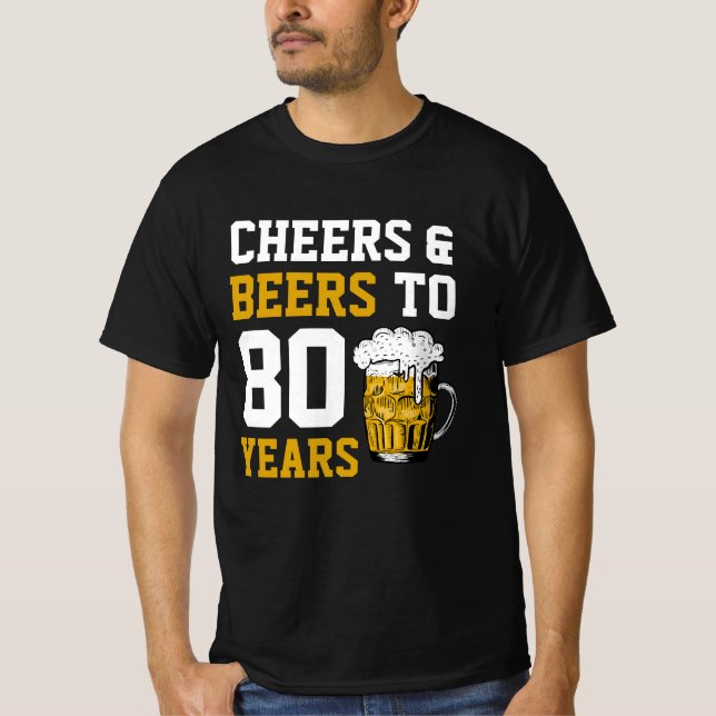 Camiseta 80 años de júbilo y cerveza a 80 años (Anverso)