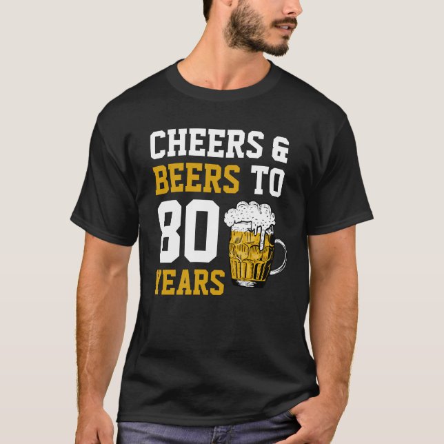 Camiseta 80 años de júbilo y cerveza a 80 años (Anverso)