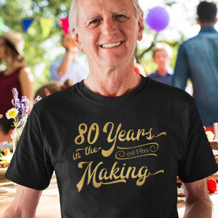 Camiseta 80 años de la Retro de Cumpleaños