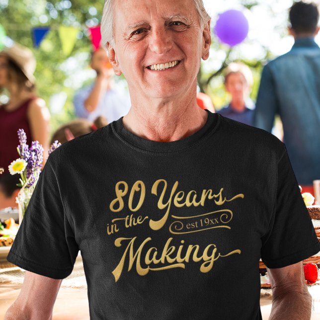 Camiseta 80 años de la Retro de Cumpleaños (Subido por el creador)