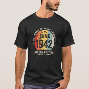 Camiseta 80 años Junio 1942 80º cumpleaños 2