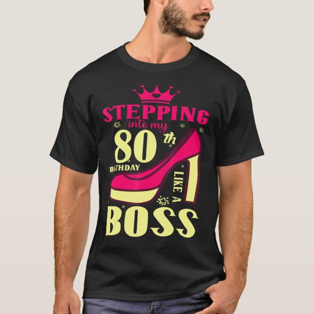 Camiseta 80 Años Llegando A Mi Cumpleaños 80 Como Un (Anverso)