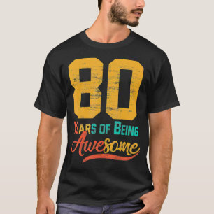 Camiseta 80 años papá mamá abuelo hombres