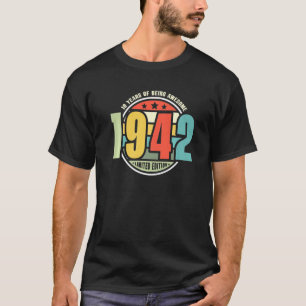 Camiseta 80 cumpleaños 1942 Tees retro vintage hace 80 años