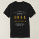 Camiseta 80 cumpleaños 1944 Añadir nombre Fiesta de oro neg (Diseño del anverso)