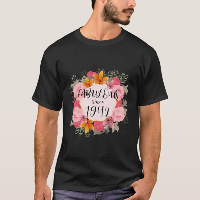 Camiseta 80 Fabuloso Desde 1942 Feliz 80 (Anverso)